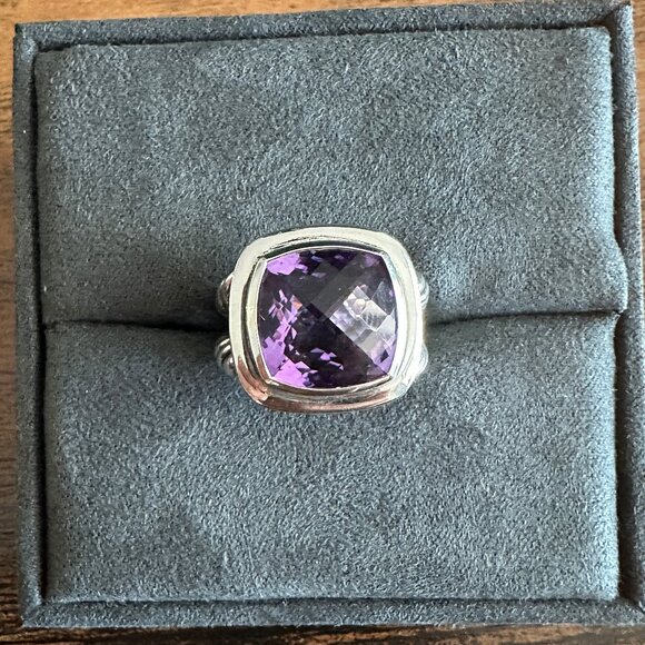 David Yurman Albion Ring w/ Amethyst - 19mm - Size 7.5 - RARE - Picture 2 of 11